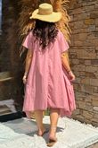 Made in Italy Tiggy Pure Cotton Smock Dress Indian Pink /5 =